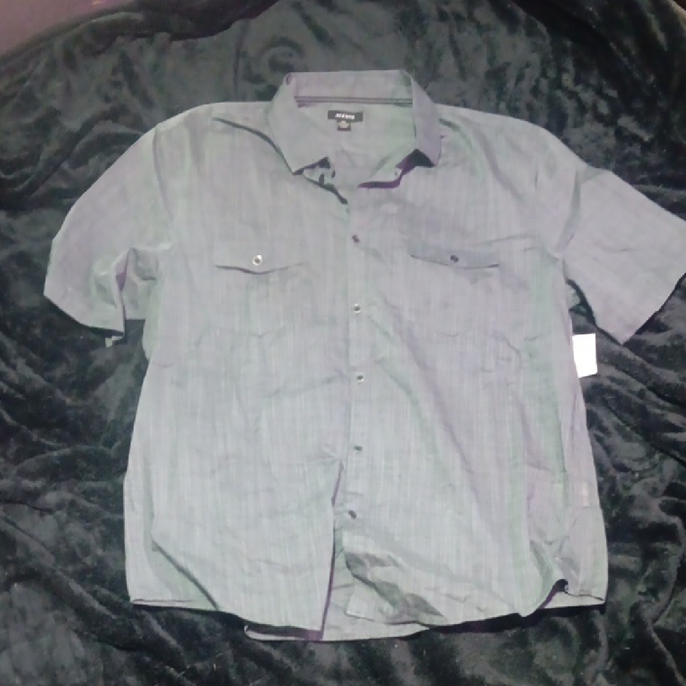 Free With Any Purchase Casual Button-Down Shirt in Light Gray